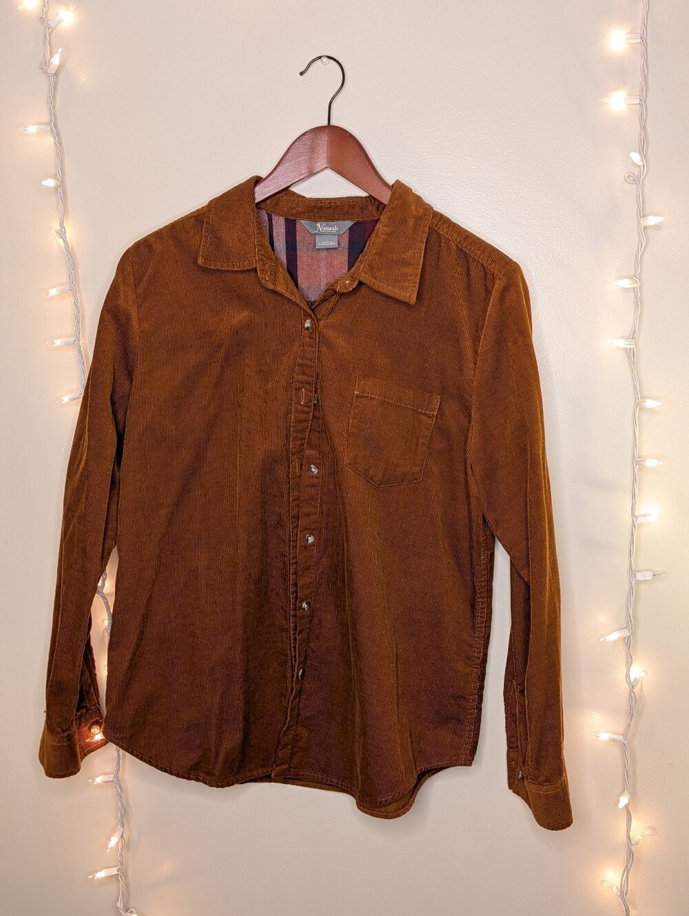 Women's Corduroy Button Up Shirt - Size M